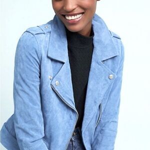 Blank NYC 100%genuine micro suede leather moto jacket size M